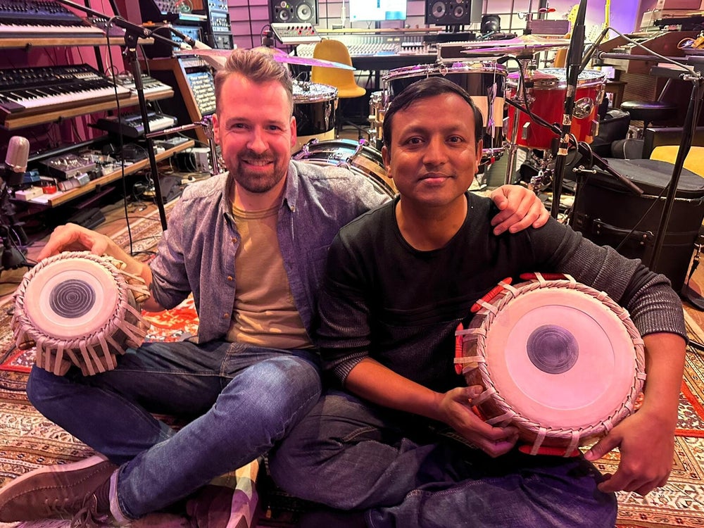 Imran Khan performing tabla