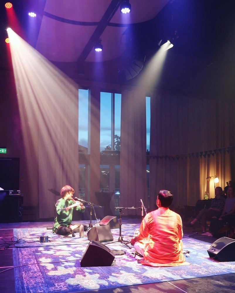 Imran Khan performing tabla