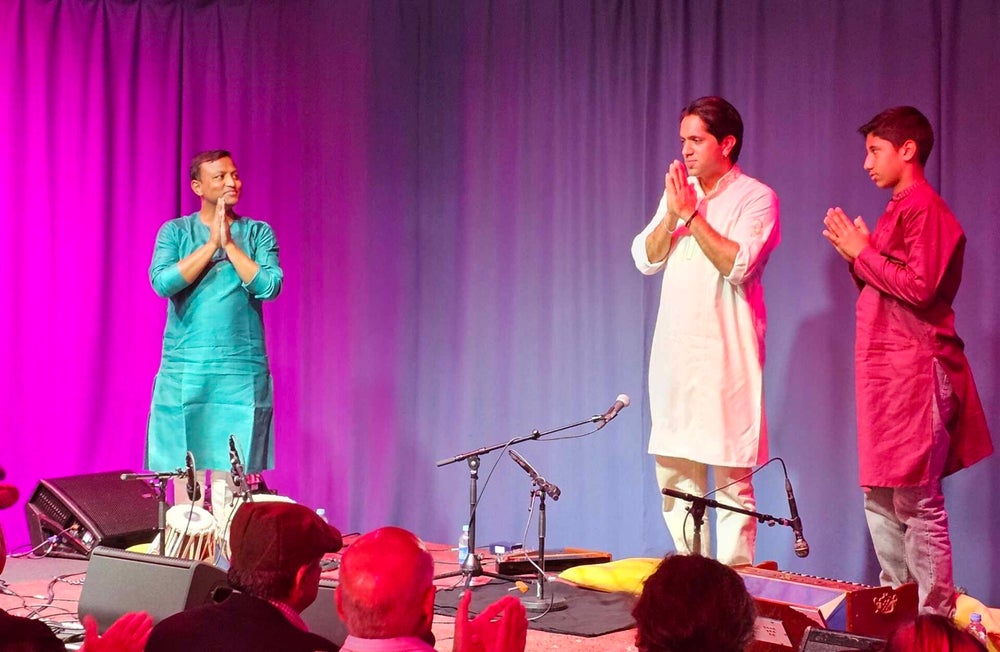 Imran Khan performing tabla