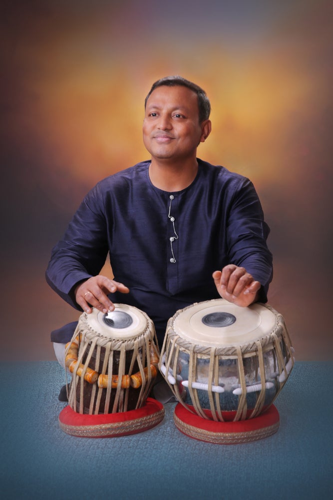 Imran Khan performing tabla