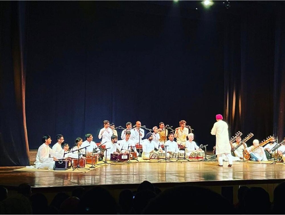Imran Khan performing tabla