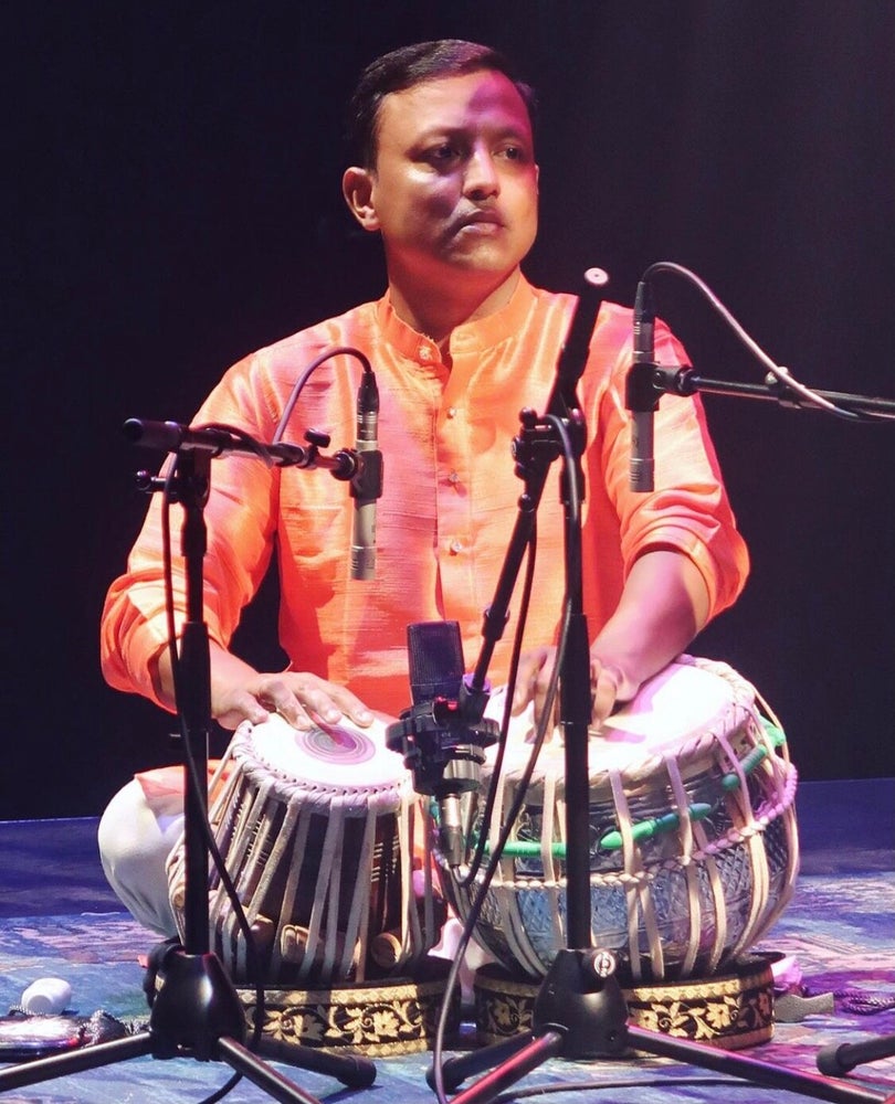 Imran Khan performing tabla